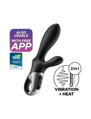 Универсальный смарт-вибратор с подогревом Satisfyer Heat Climax + &mdash;  фото товара 1