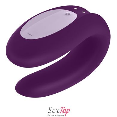Смарт-вибратор для пар Satisfyer Double Joy Violet с широким клиторальным стимулятором SO3899 фото