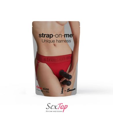 Трусики для страпона Strap-On-Me HARNAIS LINGERIE UNIQUE - One Size - RED SO9614 фото