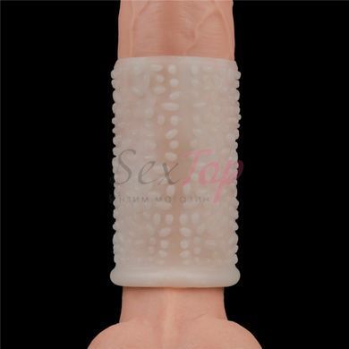 Вибронасадка на пенис белого цвета Lovetoy Vibrating Knights Ring длина 99 мм &mdash;  фото товара 5