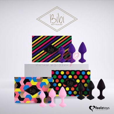 Набор силиконовых анальных пробок FeelzToys - Bibi Butt Plug Set 3 pcs Purple &mdash;  фото товара 6