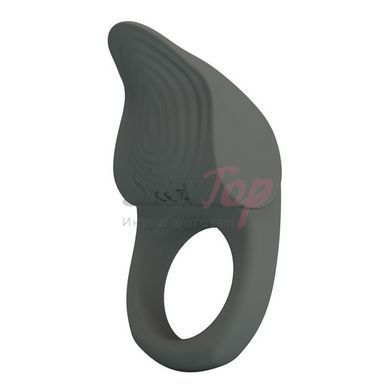 Ерекційна насадка на пеніс зі стимуляцією клітора сіра Lybaile Master Ring - фото товару 2