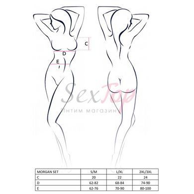 Комплект белья MORGAN SET OpenBra black XXL/XXXL - Passion Exclusive: стрэпы: трусики, лиф, пояс &mdash;  фото товара 7