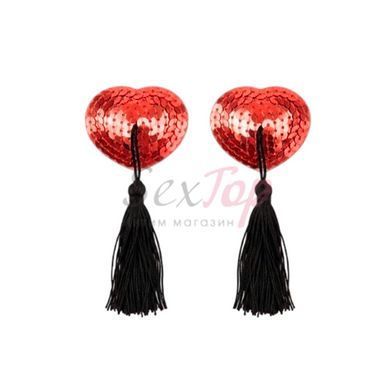 Пестис-сердечки с кисточками Art of Sex - Sparkling Hearts, красный &mdash;  фото товара 2