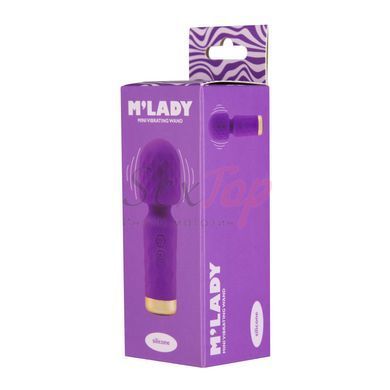 Вибромассажер M&rsquo;Lady Mini Vibrating Wand Purple &mdash;  фото товара 3