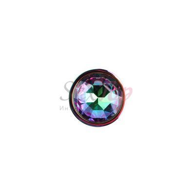 Анальна пробка металева хамелеон з райдужним камінчиком Chisa Jewelled Metel Butt Plug - фото товару 5