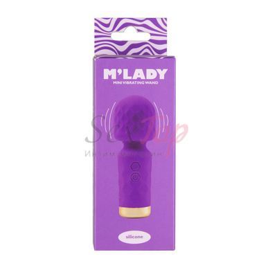 Вибромассажер M&rsquo;Lady Mini Vibrating Wand Purple &mdash;  фото товара 5