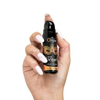 Рідкий вібратор Orgie Dual Vibe! Sex On The Beach Kissable Liquid Vibrator, 15 мл - фото товару 2
