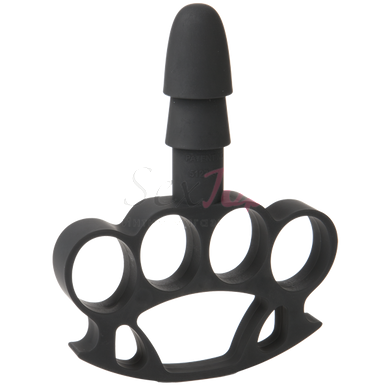 Держатель-кастет Doc Johnson с креплением Vac-U-Lock - Knuckle Up для игрушек, Черный - 2