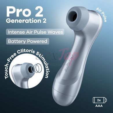 Вакуумный клиторальный стимулятор Satisfyer Pro 2 Generation 2 Battery Series Light Blue &mdash;  фото товара 7