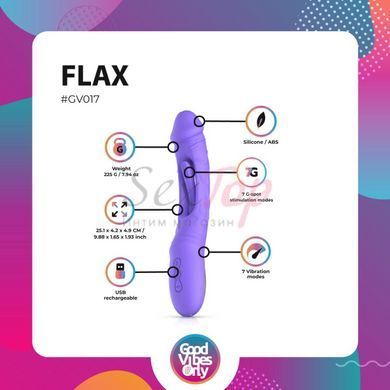 Вибратор Good Vibes Only - Flax Vibrating Dildo with G-Spot Stimulator &mdash;  фото товара 11