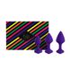 Набір силіконових анальних пробок FeelzToys - Bibi Butt Plug Set 3 pcs Purple SO5064 фото 1