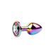 Анальна пробка металева хамелеон з райдужним камінчиком Chisa Jewelled Metel Butt Plug &mdash; фото 3 з 6