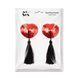 Пестис-сердечки с кисточками Art of Sex - Sparkling Hearts, красный &mdash; фото 3 из 3