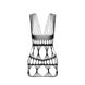 Бодістокінг-сукня Passion BS089 black, міні, плетіння у вигляді павутини SO6385 фото 5
