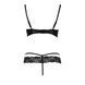 Комплект білизни Passion Exclusive NORTH SET S/M, black, ліф и трусики з елементами під латекс &mdash; фото 6 з 7