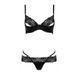 Комплект білизни Passion Exclusive NORTH SET S/M, black, ліф и трусики з елементами під латекс &mdash; фото 5 з 7