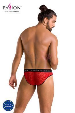 Мужские полупрозрачные трусы Passion 031 Slip Mike L/XL Red, под леопард &mdash;  фото товара 6