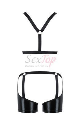 Комплект еротичної чоловічої білизни Passion 047 SET JOHN XXL/XXXL Black, труси, портупея - фото товару 4