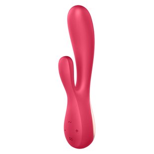 Смарт вибратор-кролик Satisfyer Mono Flex Red, 2 мотора, управление через интернет - SO3900