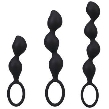 Набор анальных игрушек Doc Johnson Mood Naughty Contour Beads Trainer Set,  - 1