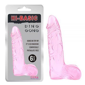 Фаллоимитатор реалистичный розового цвета Chisa Ding Dong, Розовый - 1