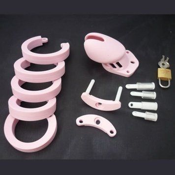 Пояс верности мужской розовый Bdsm4u CB-6000S- короткая версия &mdash;  фото товара 1