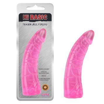 Фалоімітатор реалістичний рожевий Chisa Teaser Jelly Dildo, Рожевий - 1