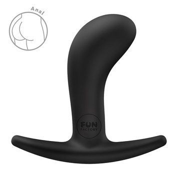 Анальна пробка Fun Factory BOOTIE S Black, діаметр 2,8 см, тонкий обмежувач,  - 1