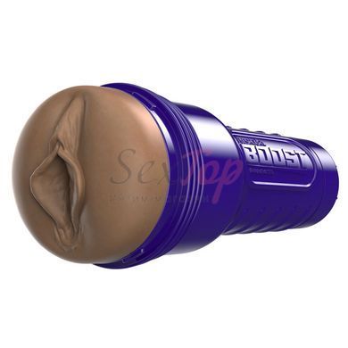 Мастурбатор-вагіна Fleshlight Boost Bang Medium Dark Flesh, плаваючі кільця Turbo Tech - фото товару 6