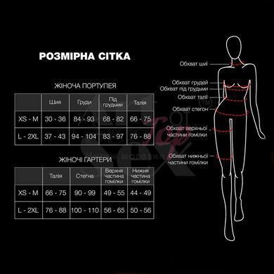 Гартер на ногу Art of Sex - Naomi з написом SEXY, натуральна шкіра, розмір XS-2XL, колір чорний,  - 5