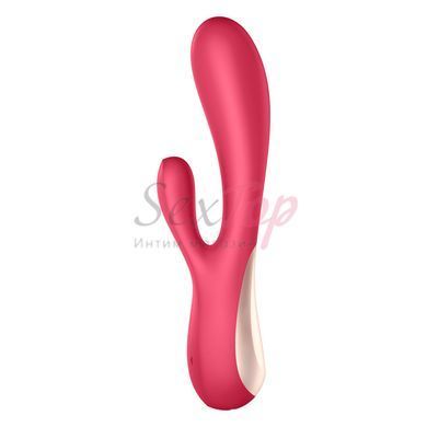 Смарт вібратор-кролик Satisfyer Mono Flex Red, 2 мотори, керування через інтернет - фото товару 2