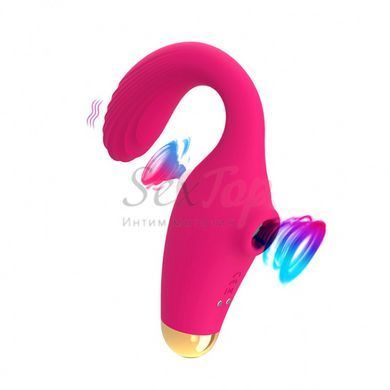 Вакуумный клиторальный стимулятор 2 в 1 розового цвета Vscnovelty Dual Stimulation &mdash;  фото товара 4