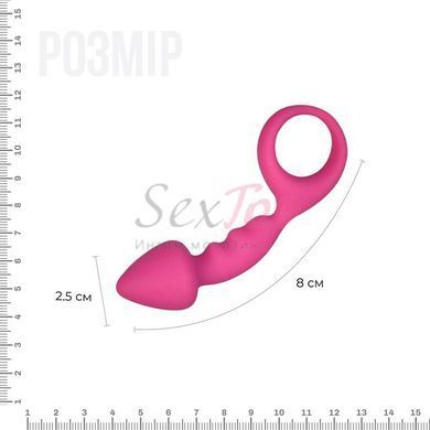Анальна пробка Adrien Lastic Budy Pink із стимулюючою ніжкою, макс. діаметр 2,5 см - фото товару 2