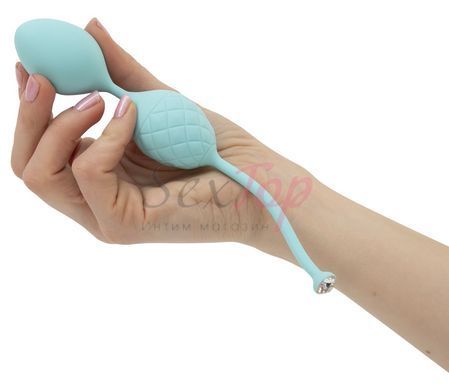 Розкішні вагінальні кульки PILLOW TALK - Frisky Teal з кристалом, діаметр 3,2 см, вага 49-75 гр - фото товару 4