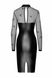 Платье Noir Handmade F310 Sublime wetlook and flocked mesh midi dress - XXL SX0301 фото 5