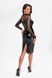 Платье Noir Handmade F310 Sublime wetlook and flocked mesh midi dress - XXL SX0301 фото 2