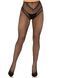 Чулки Leg Avenue Crotchless Net Tights with Heart Backseam Black One Size &mdash; фото 4 из 8