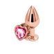 Анальная пробка NS Novelties Rear Assets - Rose Gold Heart - Medium - Pink &mdash; фото 1 из 2