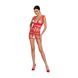 Бодистокинг-платье Passion BS089 red, мини, плетение в виде паутины SO6386 фото 3