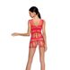 Бодістокінг-сукня Passion BS089 red, міні, плетіння у вигляді павутини SO6386 фото 2