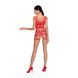 Бодістокінг-сукня Passion BS089 red, міні, плетіння у вигляді павутини SO6386 фото 4
