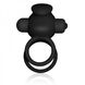 Вибро-насадка для пениса с эрекционными кольцами Power Clit Duo Silicone Cockring Black IXI40405 фото 2