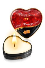 Масажна свічка сердечко Plaisirs Secrets Caramel 35 мл  1