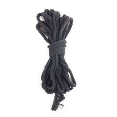 Хлопковая веревка BDSM 8 метров, 6 мм, цвет черный SO5176 фото