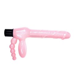 Страпон безремневой анально- вагинальный SUPER STRAPLESS DILDO Розовый 1