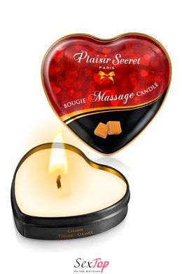 Масажна свічка-серце Plaisirs Secrets Caramel (35 мл) SO1871 фото
