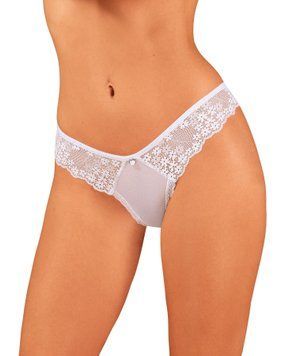 Полупрозрачные трусики Obsessive Heavenlly panties XS/S, открытые ягодицы,  - 1