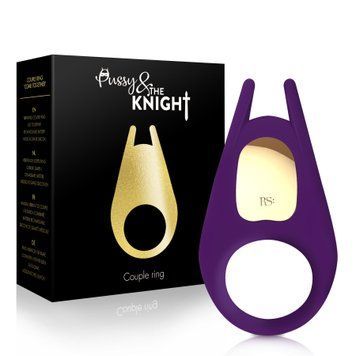 Эрекционное виброкольцо Rianne S: The Pussy & The Knight Couple Ring, 10 режимов работы, мед силикон &mdash;  фото товара 1