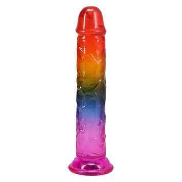 Дилдо Doc Johnson Crystal Jellies - 7.5 Inch Dong - Rainbow,  - 1